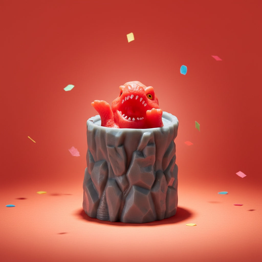PopRex monster stress toy — dramatic hero shot