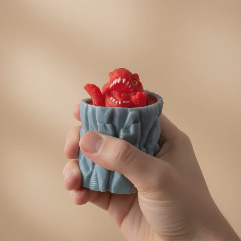 Squeezing PopRex in hand — product video